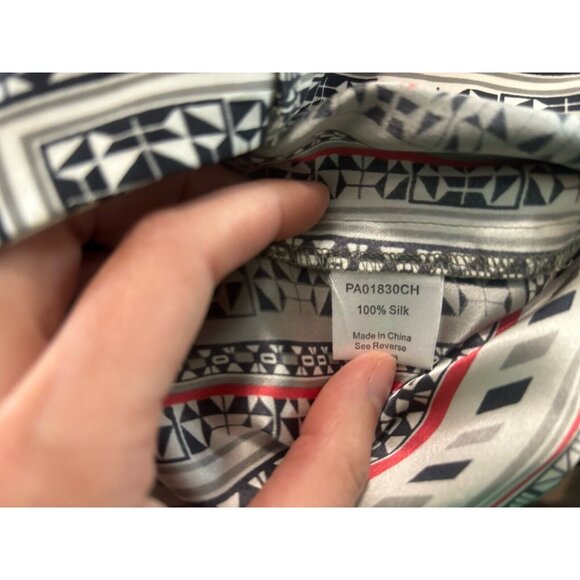 Parker Harem 100% Silk Boho Print Pants Sz 4 - Picture 7 of 8